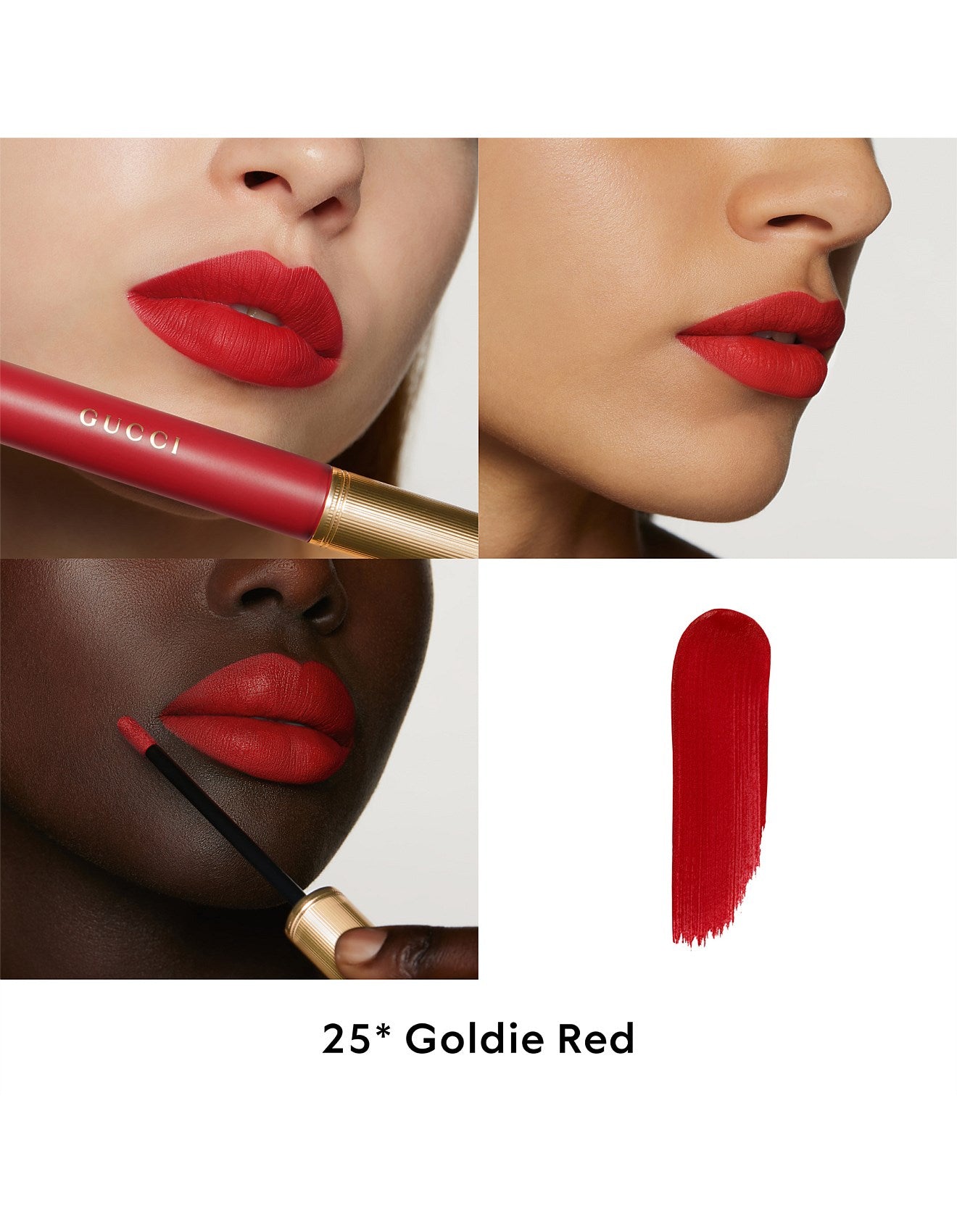 Gucci Liquid Soft Matte N° 25 Goldie Red Lipstick
