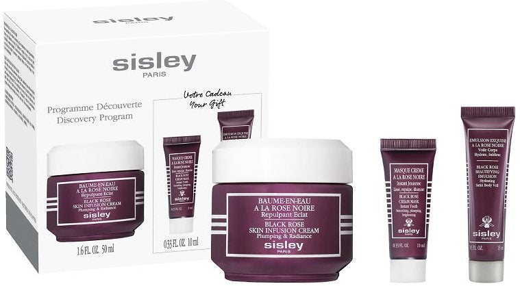 Shop now at Beauty Vendor Australia Online -Sisley Black Rose Set: Skin Infusion Cream 50 ml + Cream Mask 10 ml + Beautifying Emulsion 15 ml - Premium Range from Sisley - Just $299.99!