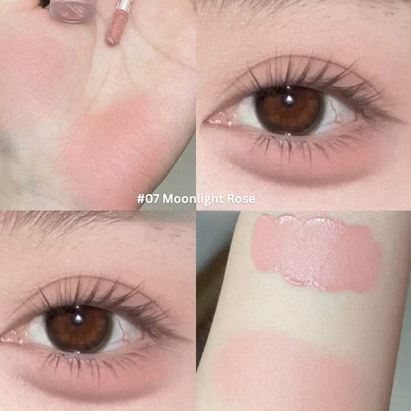 KAKASHOW Liquid Eyeshadow Pearl Matte Earth Tone Brightening Contouring For Women #07 Moonlight Rose