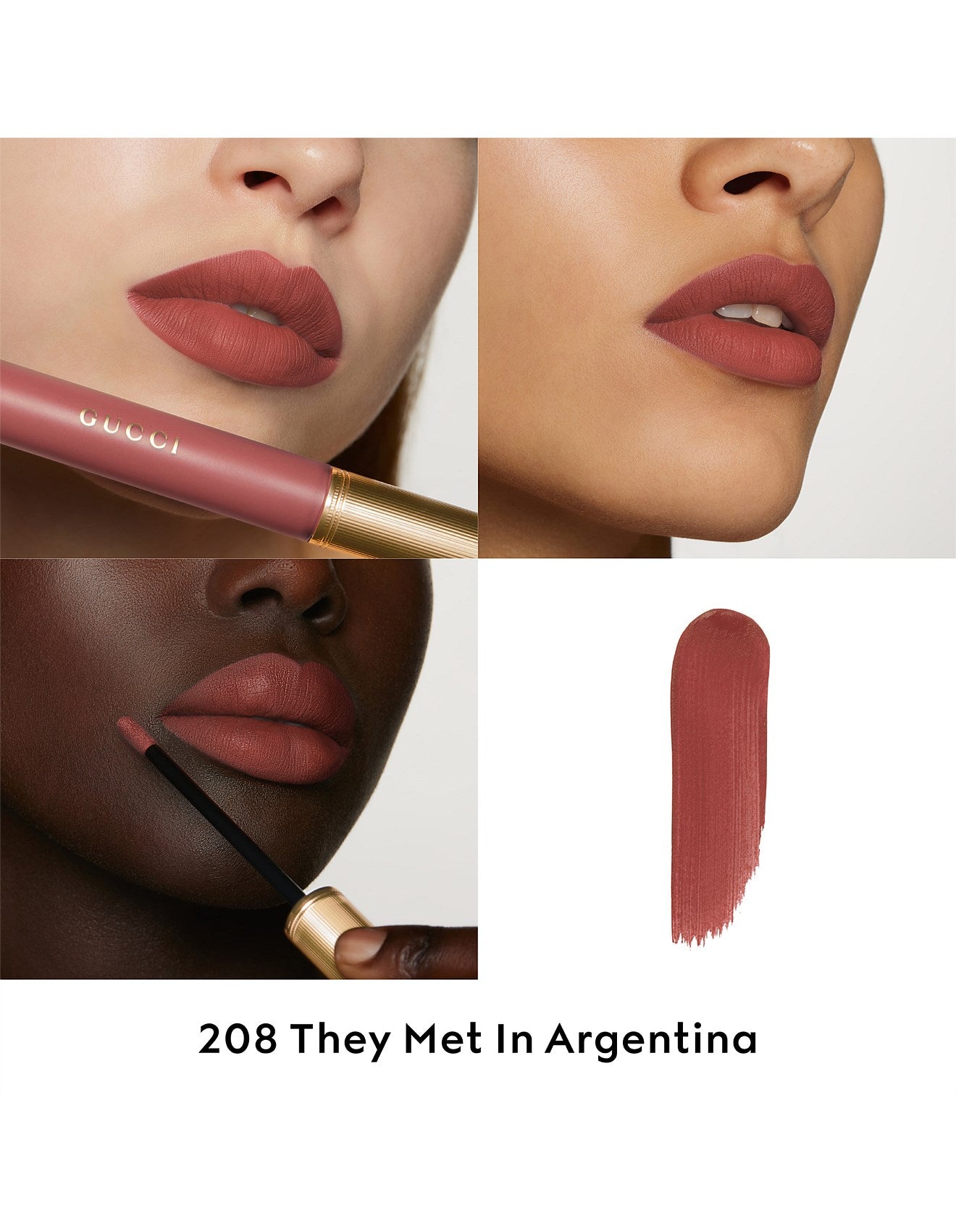 Gucci Liquid Soft Matte N° 208 They Met In Argentina Lipstick