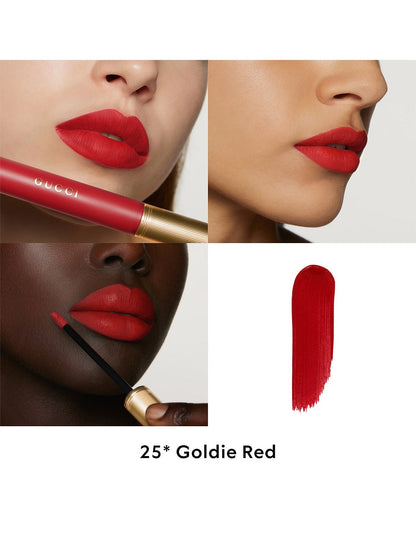 Gucci Liquid Soft Matte N° 25 Goldie Red Lipstick