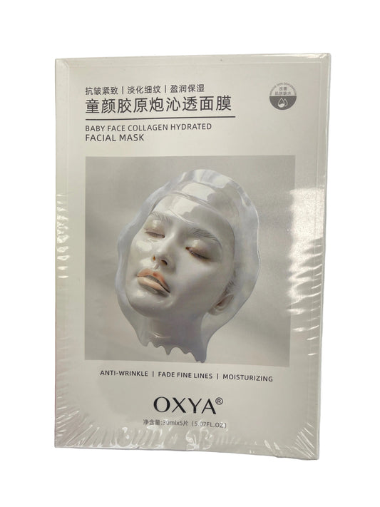OXYA BABY FACE COLLAGEN HYDRATED FACIAL MASK ANTI-WRINK MOISTURIZING 5x30ml