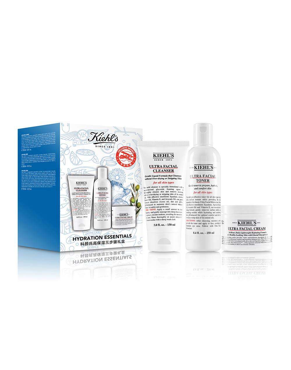 Kiehl's Skincare Set Set: Ultra Facial Cream 125 ml + Ultra Facial Cleanser 250 ml + Ultra Facial Toner 250 ml - Premium Health & Beauty > Personal Care > Hair Care > Shampoo & Conditioner > Conditioners from Kiehl's - Just $199.99! Shop now at Beauty Boss Aus