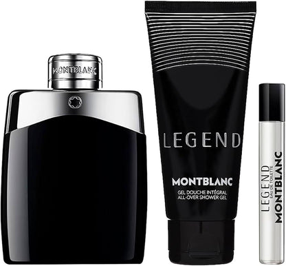 Montblanc Legend Eau De Toilette 100ml 3 Piece Gift Set (100ml EDT / 7.5ml EDT / Shower Gel 100ml)