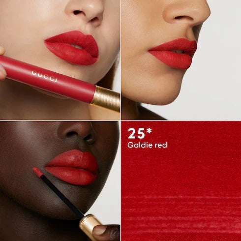Gucci Lipstick Set Rouge a Lèvres Mat Liquid Soft Matte Set: Lipstick N° 114 Grace Cinnamon 6,5 g + Lipstick N° 1PC