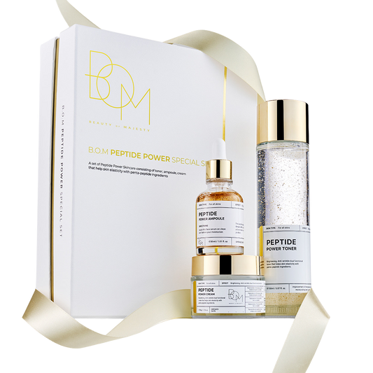 Beauty of Majesty BOM PEPTIDE POWER GIFT SET 3P TONER : 150g/AMPOULE : 30ml/CREAM : 50g