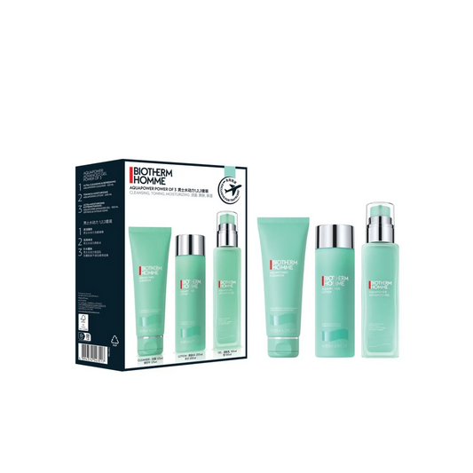Shop now at Beauty Vendor Australia Online -Biotherm Aquapower Set: Cleanser 125 ml + Lotion 200 ml + Gel 100 ml - Premium Range from Biotherm - Just $239.99!