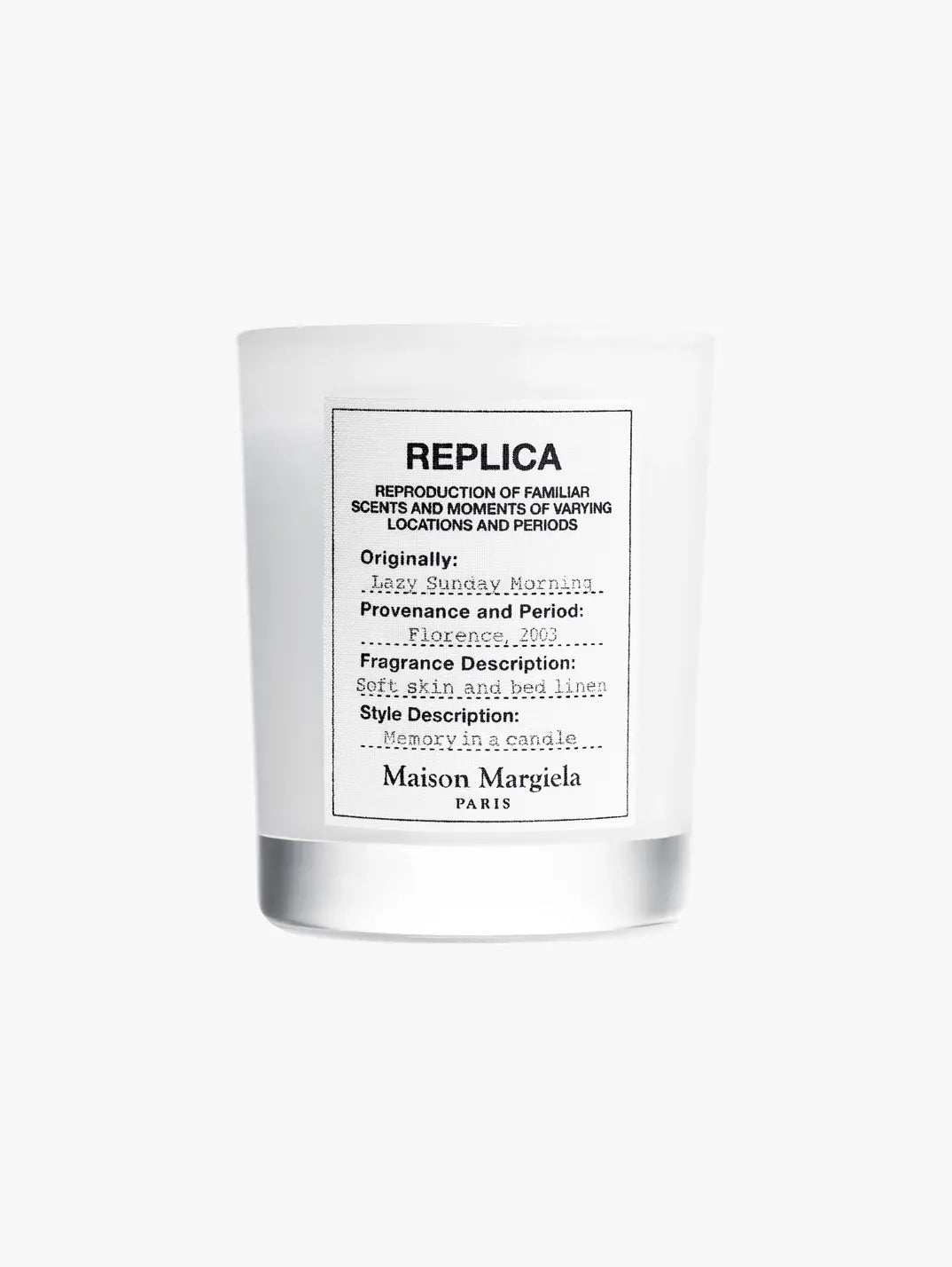 Maison Margiela Replica Lazy Sunday Candle 70g - Premium  from Maison Margiela - Just $65! Shop now at Beauty Boss Aus