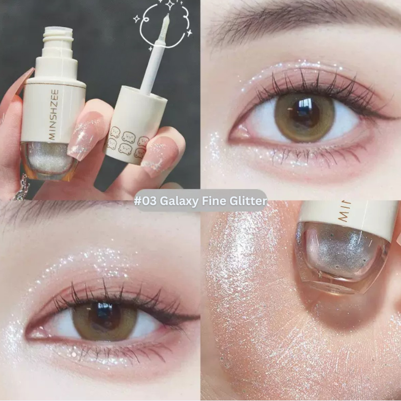 MINSHZEE Liquid Pearl Eyeshadow with Shimmer & Glitter #03 Galaxy Fine Glitter