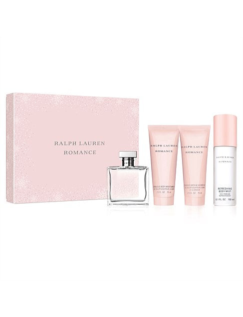 Shop now at Beauty Vendor Australia Online -Ralph Lauren Romance EDP 100ml Holiday Gift set (100ml/75ml/75ml/150ml) - Premium Range from Ralph Lauren - Just $259!